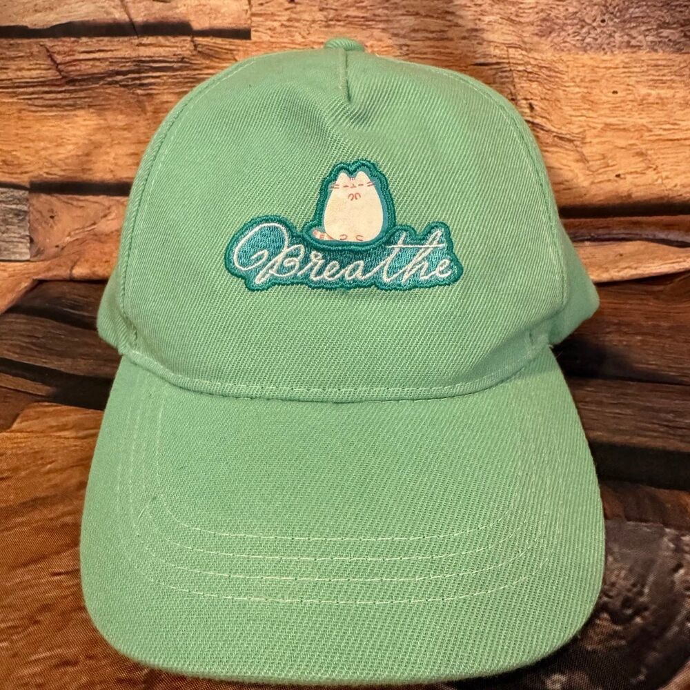 Pusheen Breathe Hat Men's Adjustable Mint Green Baseball Cap CultureFly 2021